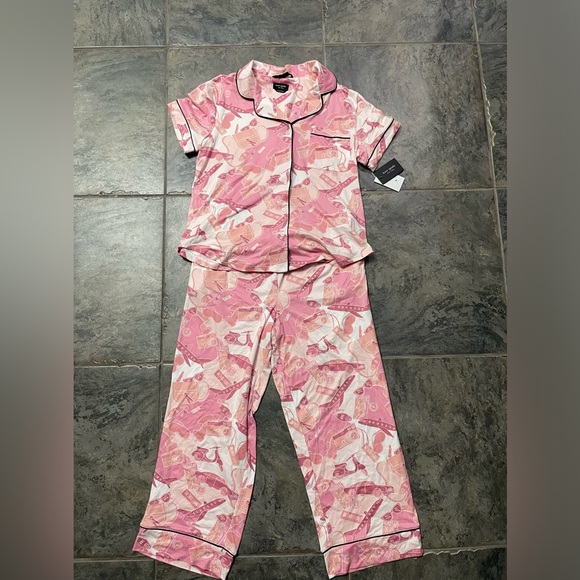 NWT Kate Spade Crop Pj Set in Blush Sz Medium $88 - Picture 2 of 6